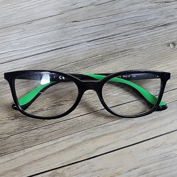 Ray-Ban RB1586 3773 Kids‎ Eyeglasses Black Green Frames Only 49-16-130 Full Rim - Picture 7 of 10